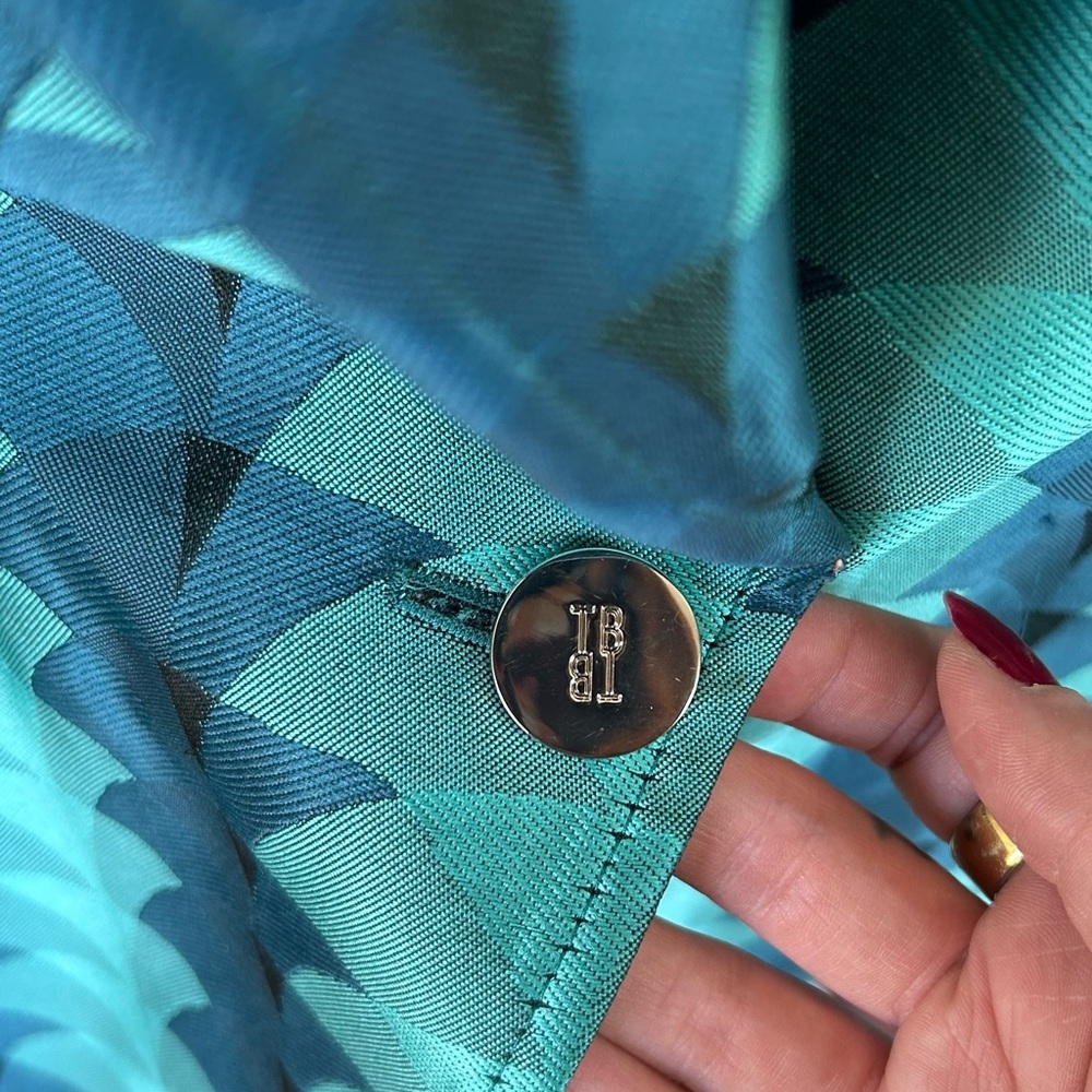 Ted Baker Teal Blue Geometric Pantsuit - Picture 6 of 9